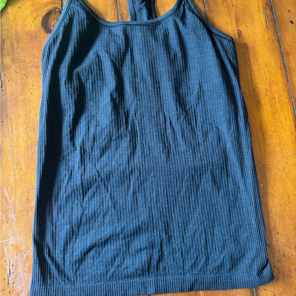 Lululemon Black Racer built in sports bra Women's Tank Top.